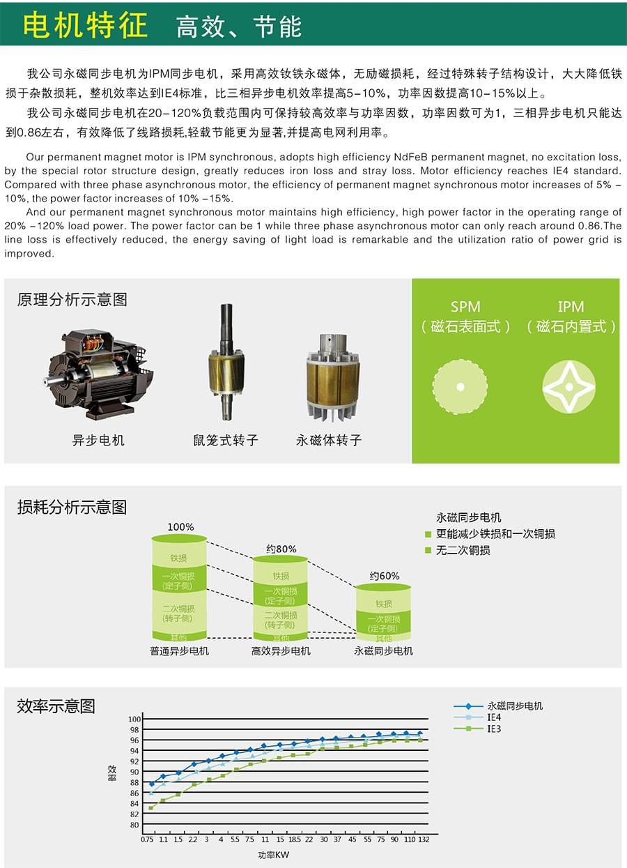 FPM系列變頻調(diào)速永磁同步電機(jī)特征